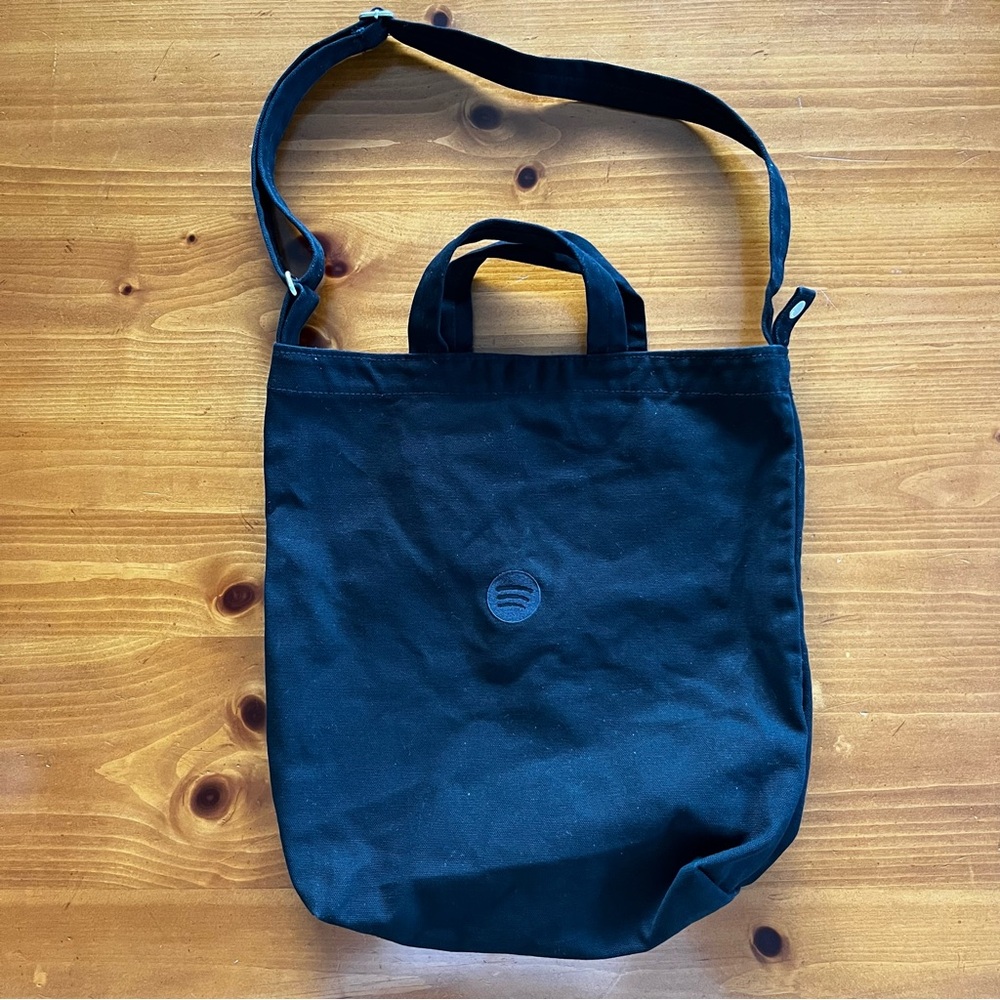 BAGGU Spotify Logo Black Vertical Duck Bag